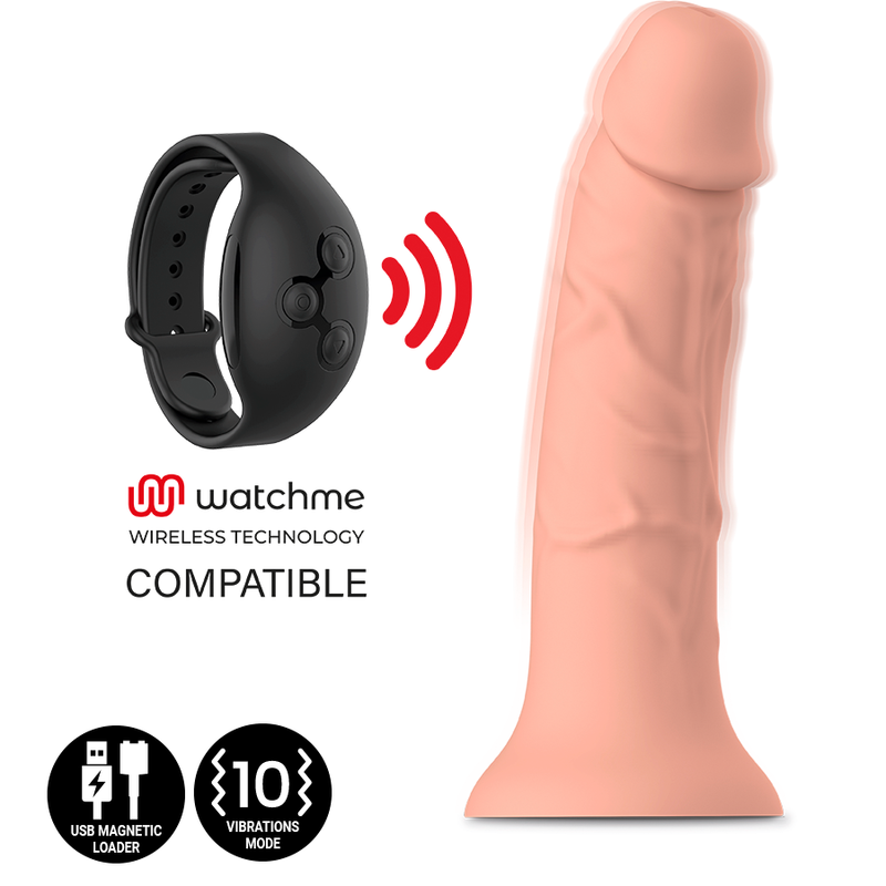 Gode Silicone Vibrant Réaliste Compatible Watchme