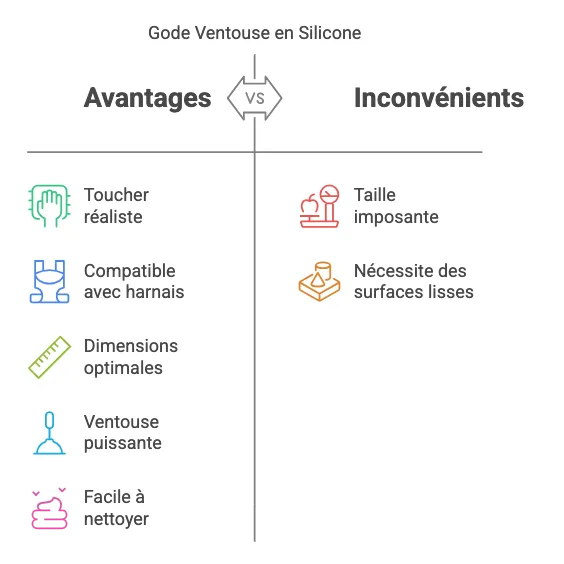 Gode Ventouse Réaliste En Silicone Pour Harnais