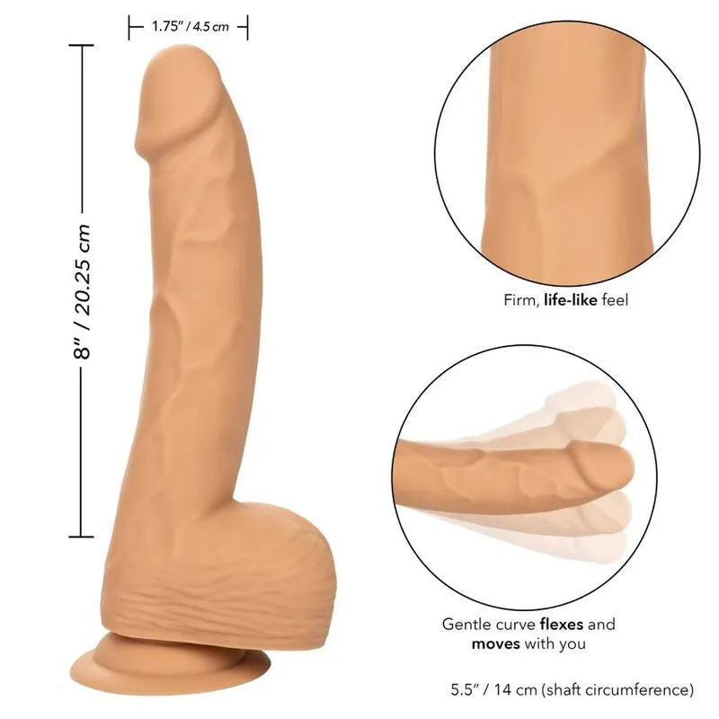 Godemichet Silicone Réaliste 8 Pouces Ventouse