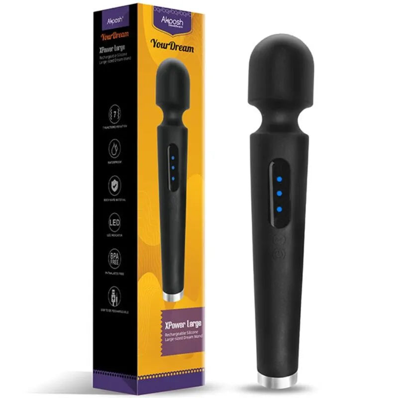 Grande Vibromasseur Violet Étanche Rechargeable