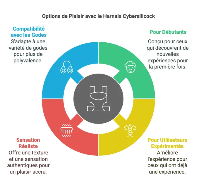 Harnais Confortable Avec Gode Cybersilicock