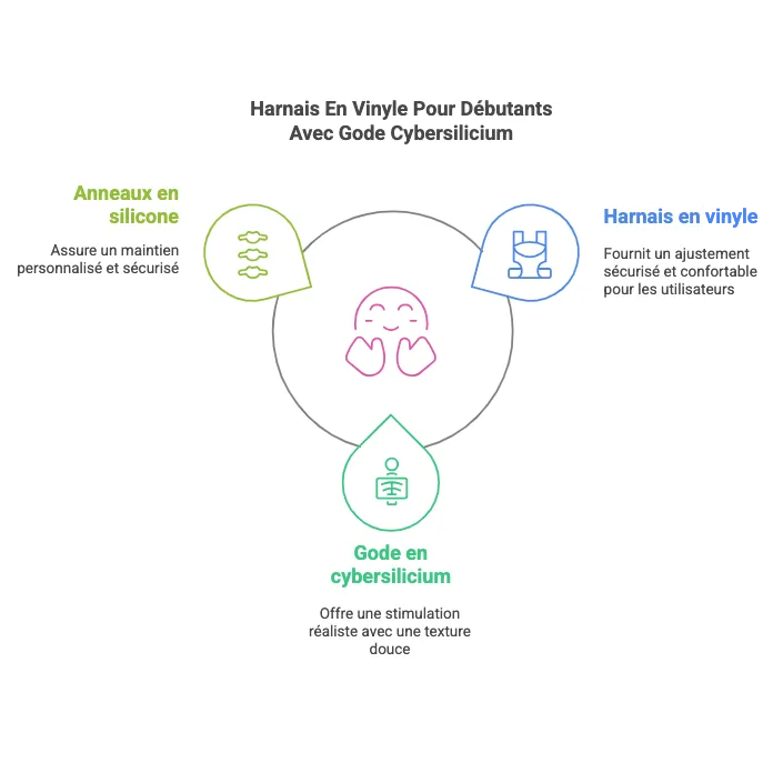 Harnais En Vinyle Pour Débutants Avec Gode Cybersilicium