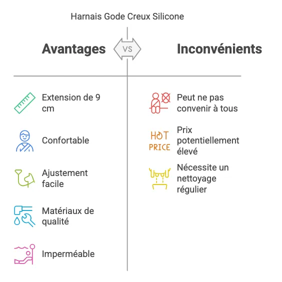 Harnais Gode Creux Silicone Pour Hommes