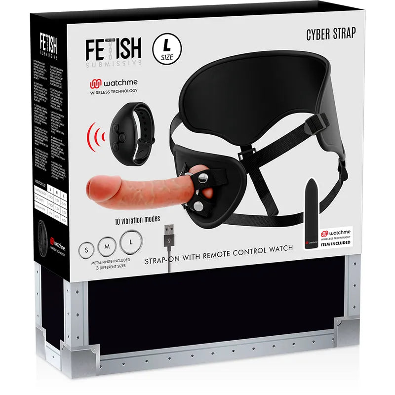 Harnais Gode Silicone Réaliste Avec Télécommande