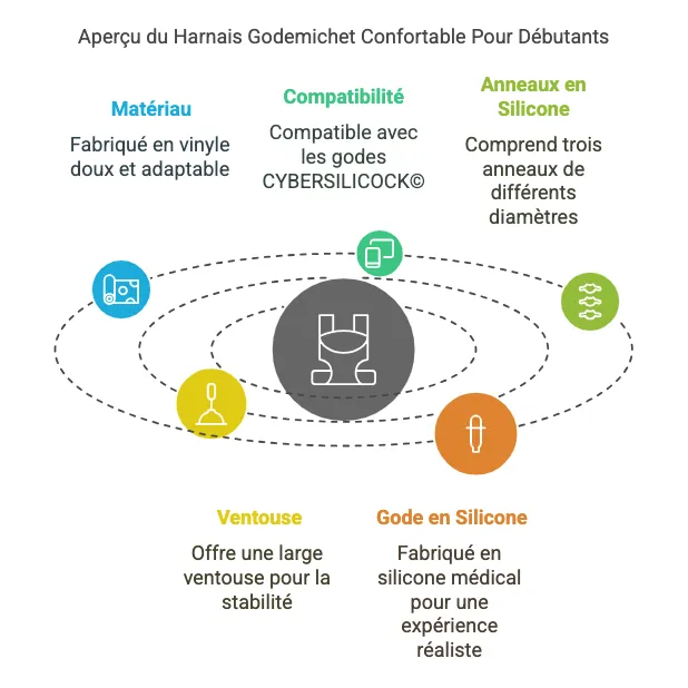 Harnais Godemichet Confortable Pour Débutants