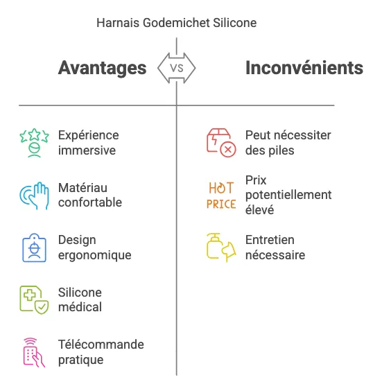 Harnais Godemichet Silicone Réaliste Télécommande