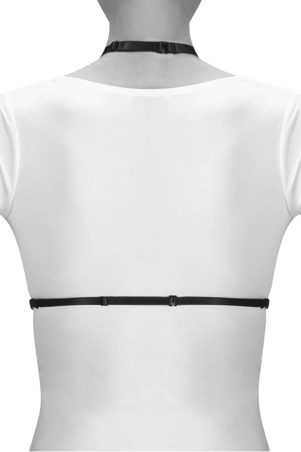 Harnais Noir Extensible Orné Pour Lingerie