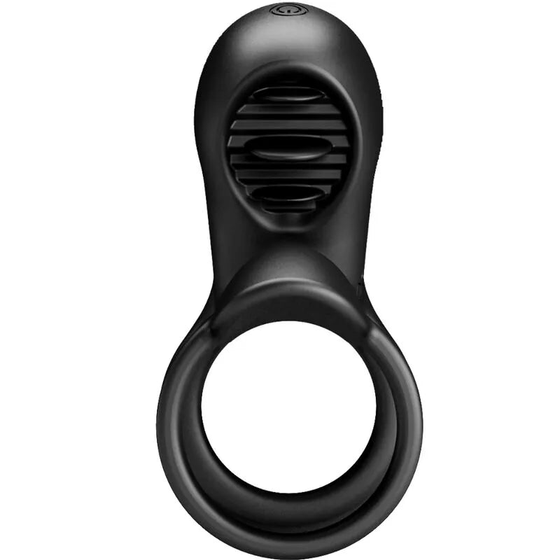 Harnais Pénien Vibrant Silicone Noir 12 Modes