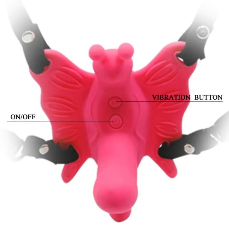 Harnais Papillon Vibrant Silicone Clitoridien