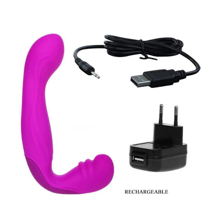 Harnais Sans Sangle Silicone Rechargeable 30 Vibrations