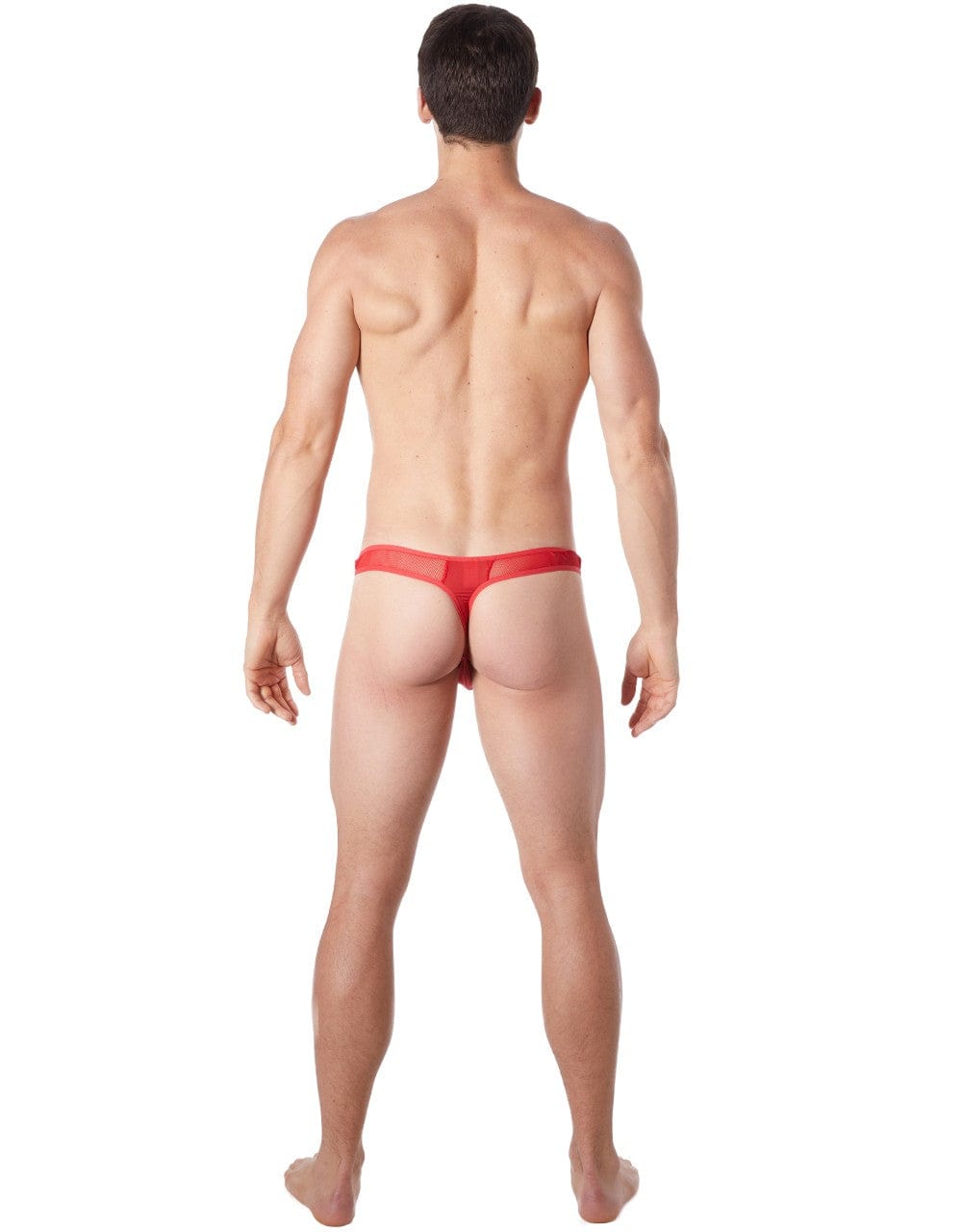 Homme En String Rouge