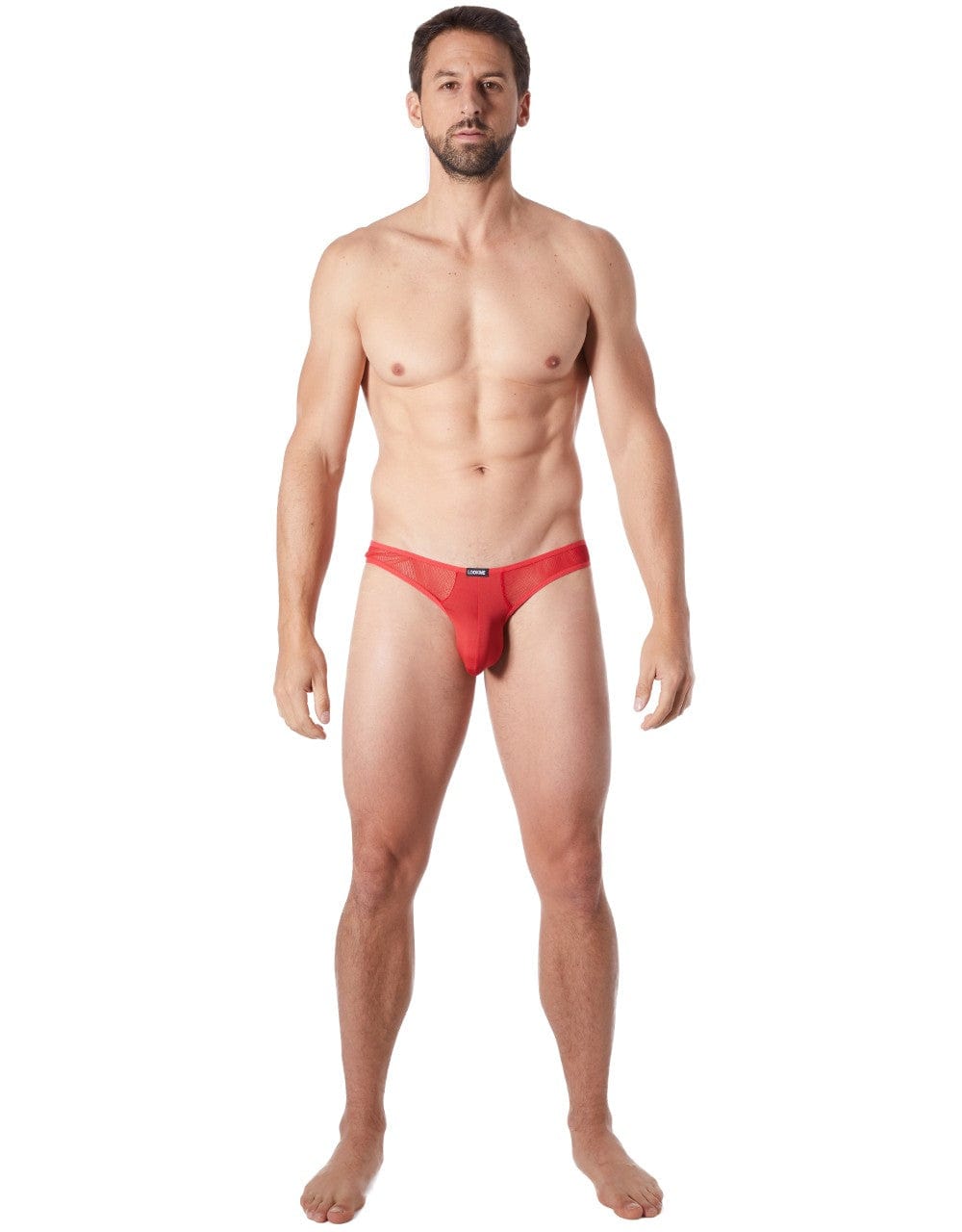 Homme En String Rouge