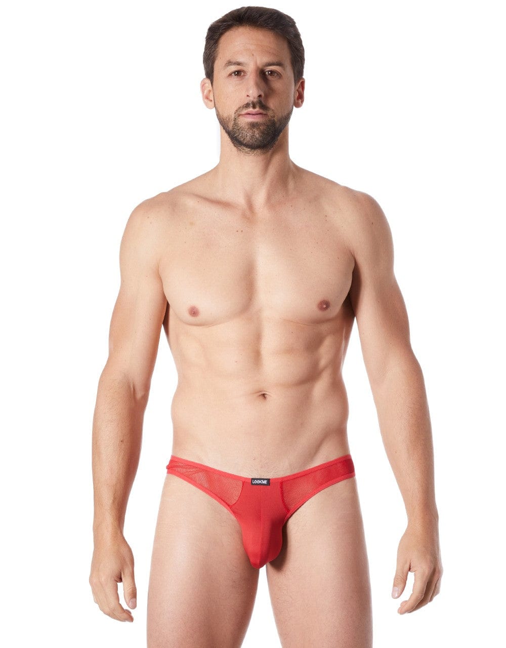 Homme En String Rouge