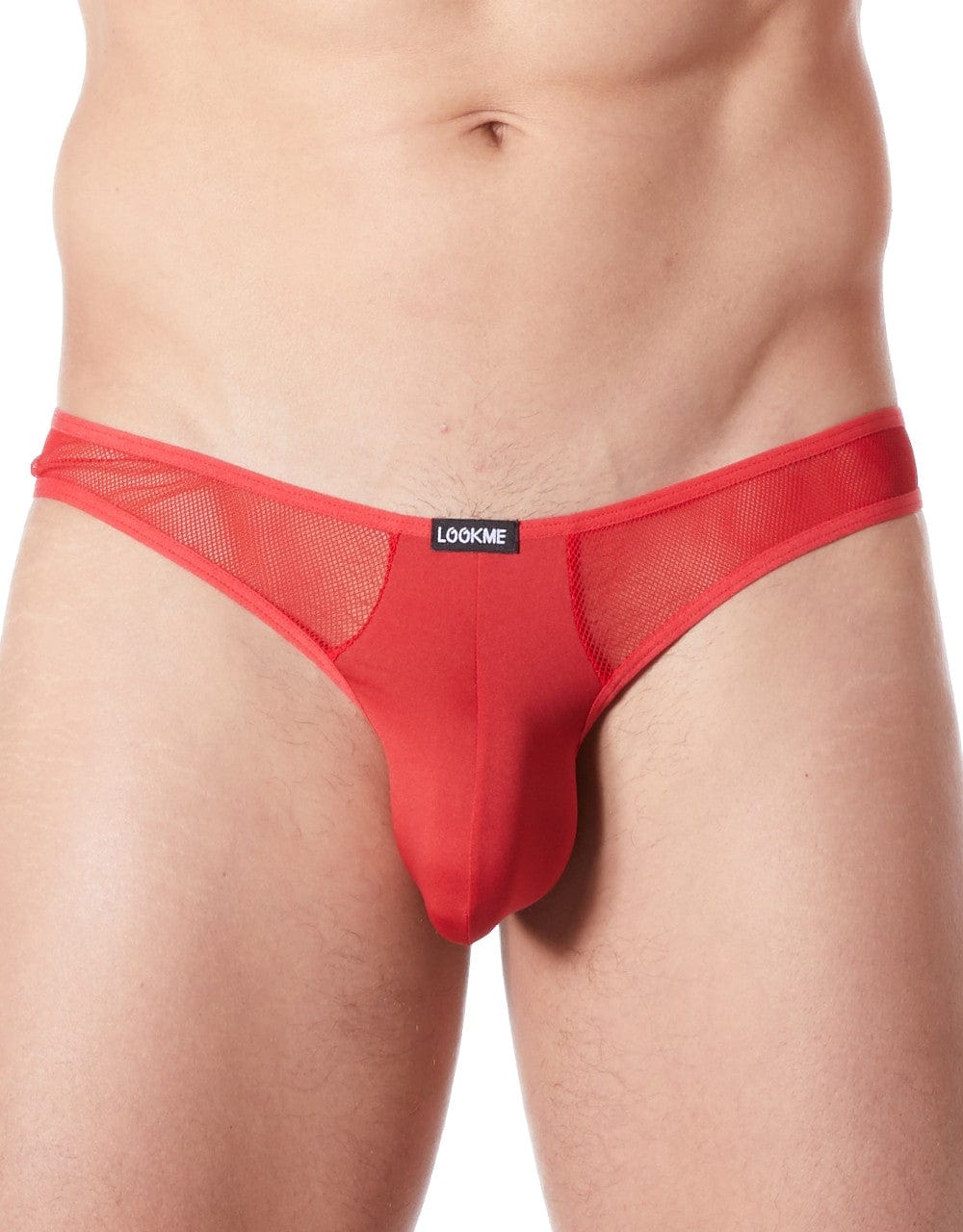 Homme En String Rouge