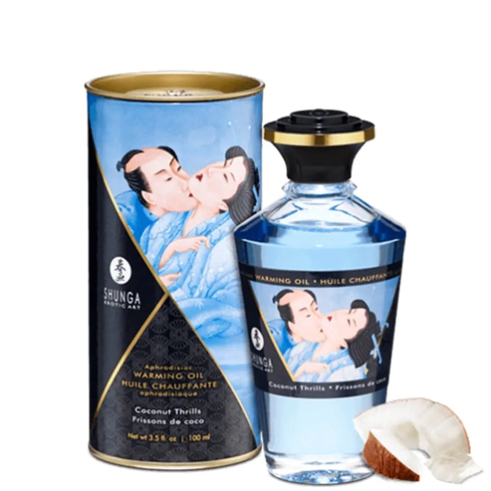 Huile Chauffante Érogène Noix De Coco Naturelle