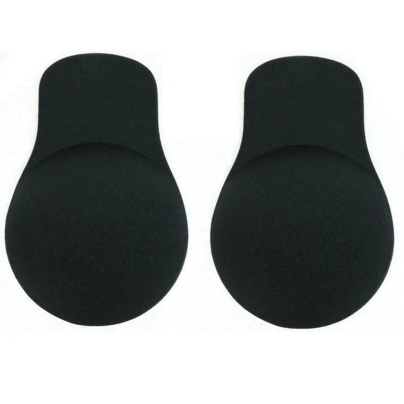 Élévateurs de poitrine noirs Bye Bra, forme arrondie, tissu lisse, invisibles sous vêtements, réutilisables 50 fois.