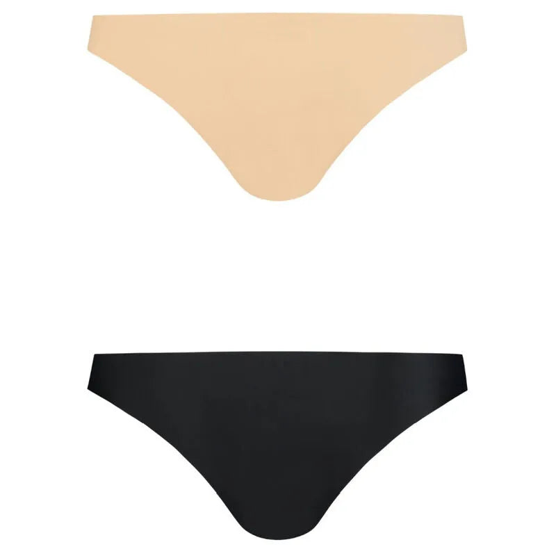 Culottes brésiliennes Bye Bra invisibles, beige et noir, sans couture, ultra douces, idéales sous vêtements moulants.