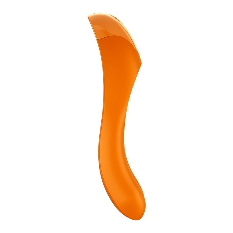 Vibromasseur Doigt Étanche Silicone Noir Orange