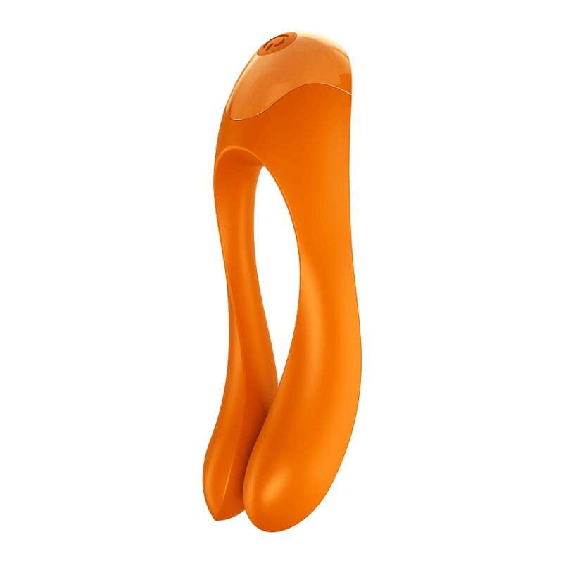 Vibromasseur Doigt Étanche Silicone Noir Orange