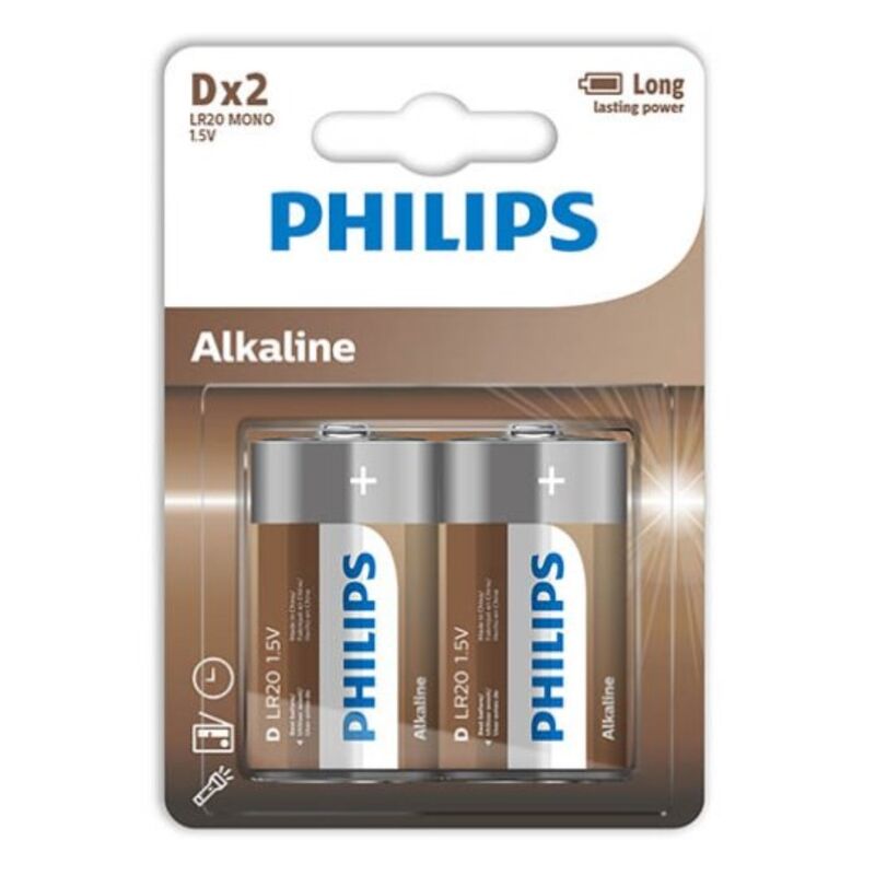 Piles Alcalines D Philips Rechargeables