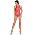 PASSION - FEMME BS086 BODYSTOCKING ROUGE