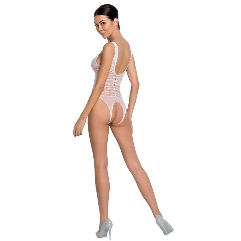 PASSION - FEMME BS086 BODYSTOCKING BLANC