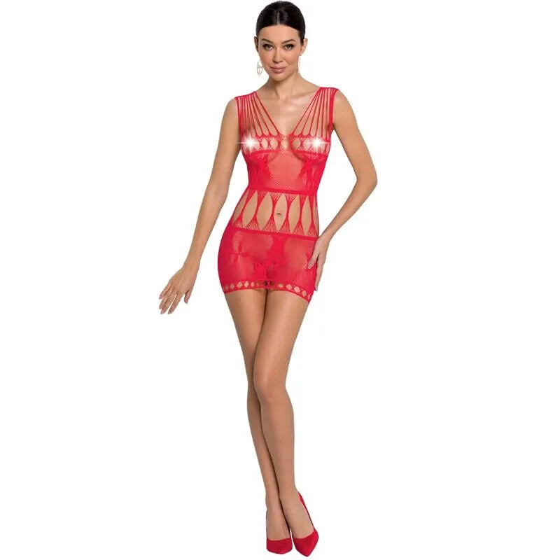 PASSION - FEMME BS090 BODYSTOCKING ROUGE