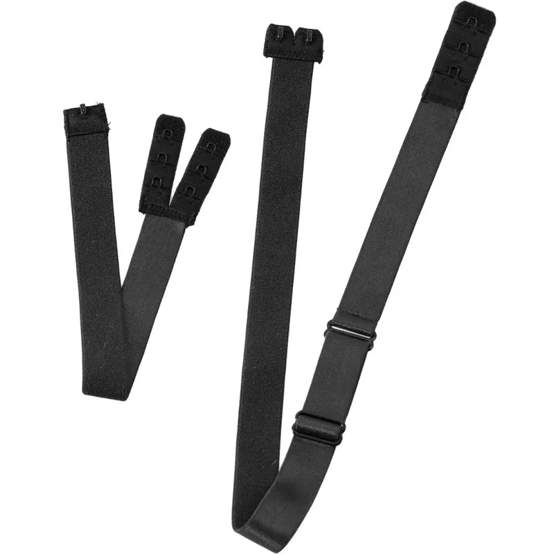 Bretelles dos nu noires Bye Bra, adaptateurs soutien-gorge, croisement dos, fermeture avant, 3 pièces.