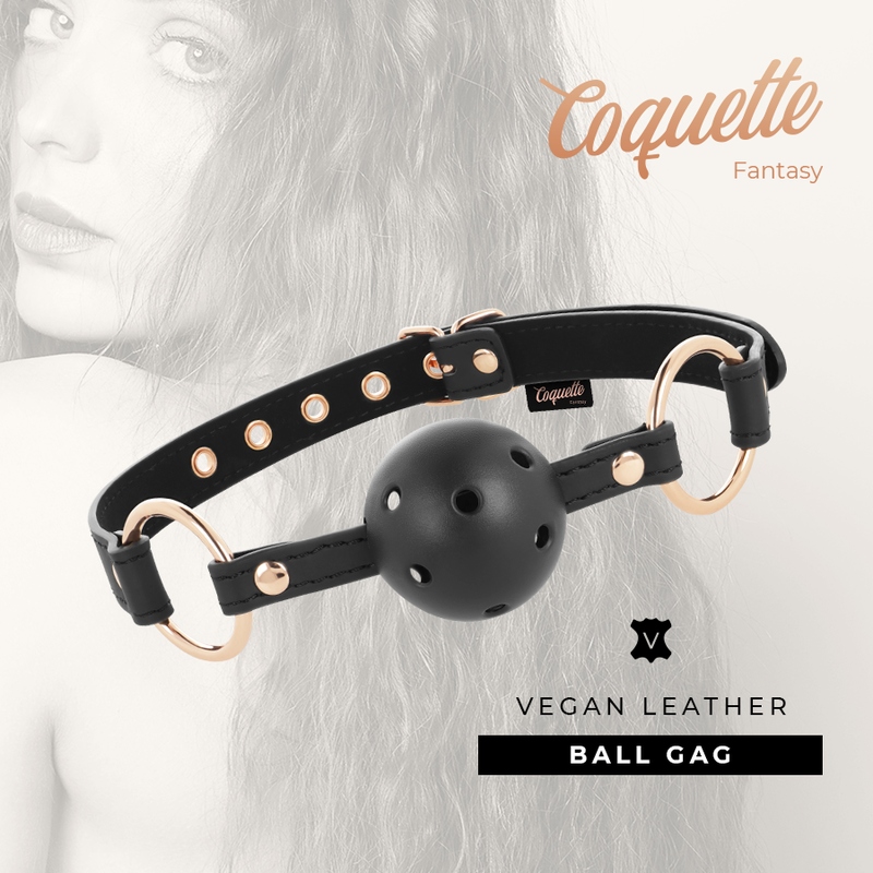 Bâillon Cuir Vegan Respirant Bdsm