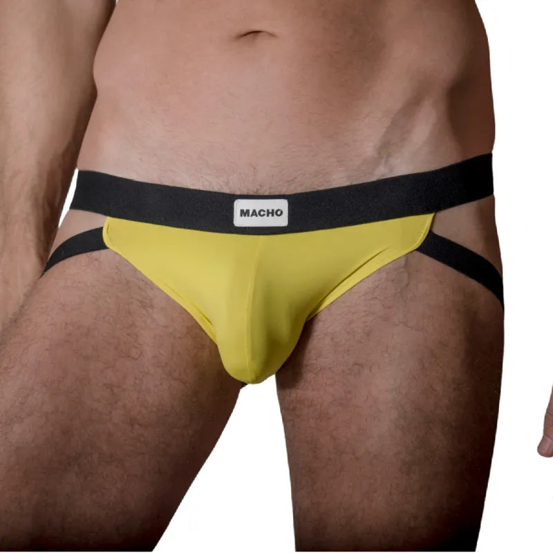 MACHO Jockstrap Lycra Élastène Sangles Maintien Confort L/XL