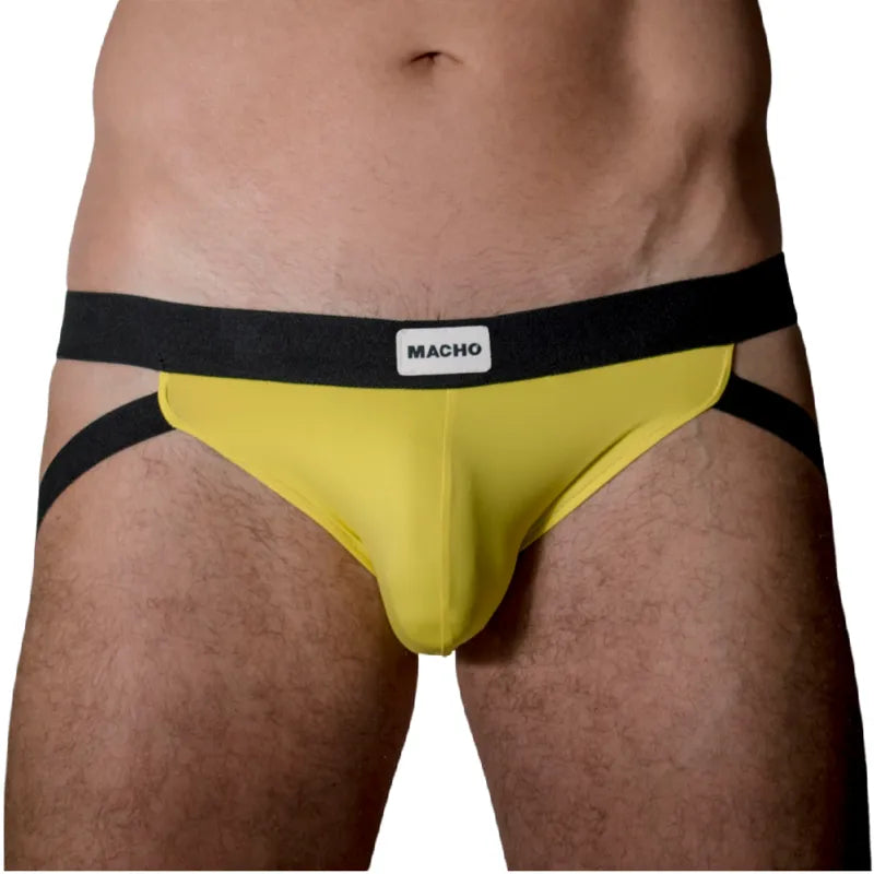 MACHO Jockstrap Lycra Élastène Sangles Maintien Confort L/XL