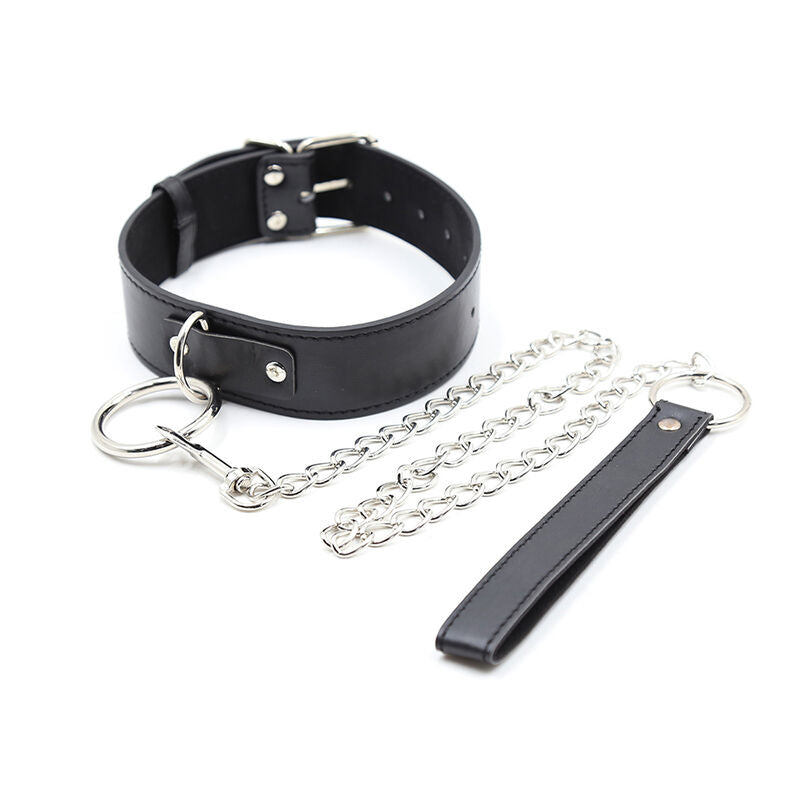 Collier De Bondage Ajustable En Simili Cuir