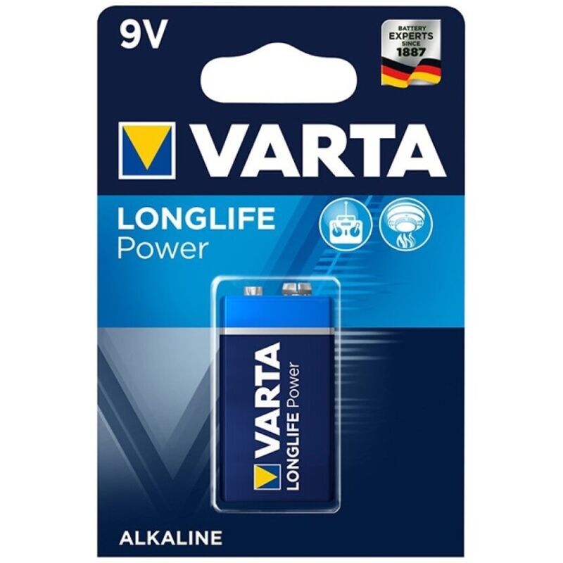 Pile 9V Alcaline Varta Pour Détecteurs De Fumée