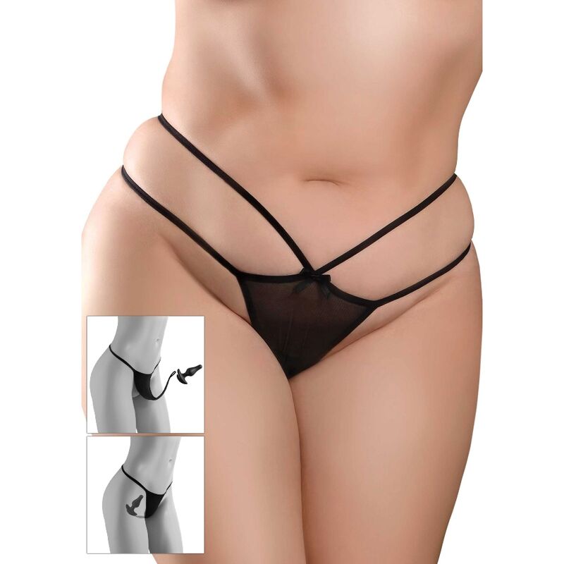 Culotte Vibrante Avec Plug Anal Silicone Étanche