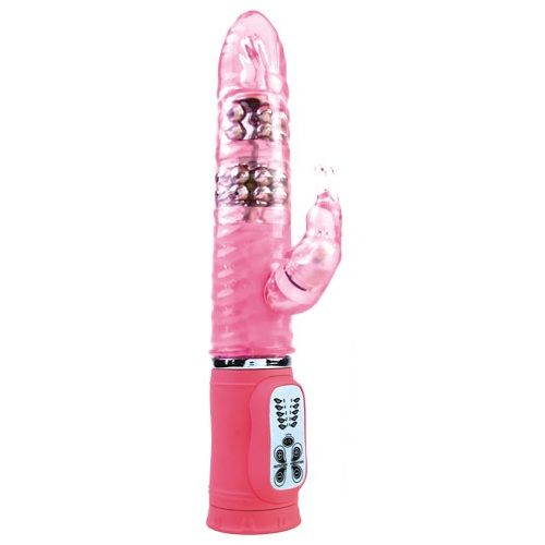 Vibromasseur Rotateur Silicone Rose Stimulation Clitoridienne