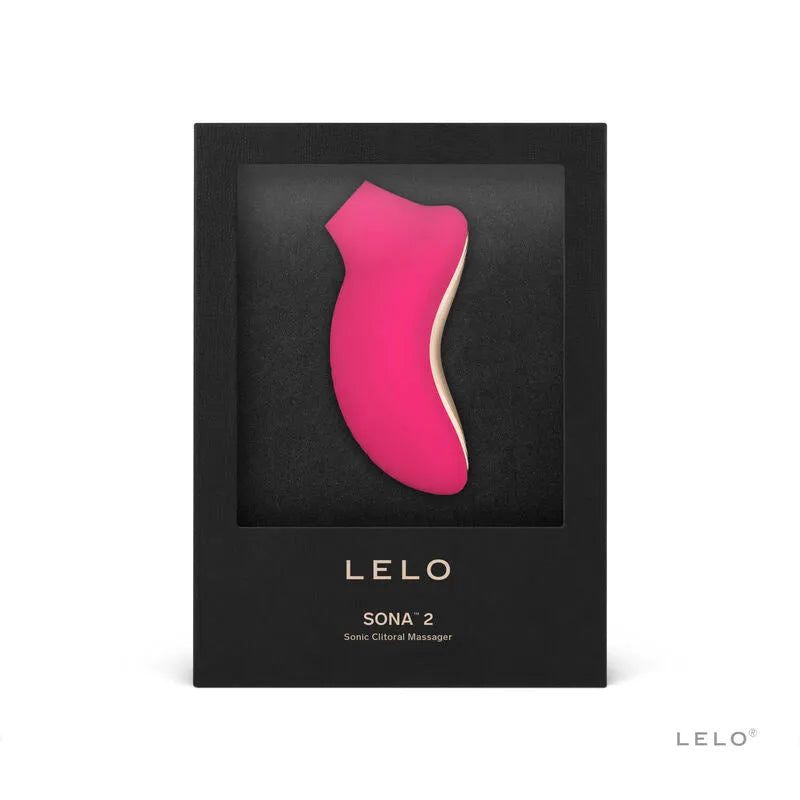 Stimulateur clitoris Lelo Sona 2 Cerise - Design ergonomique, stimulation par ondes, silicone doux, contrôle intuitif, sextoy discret