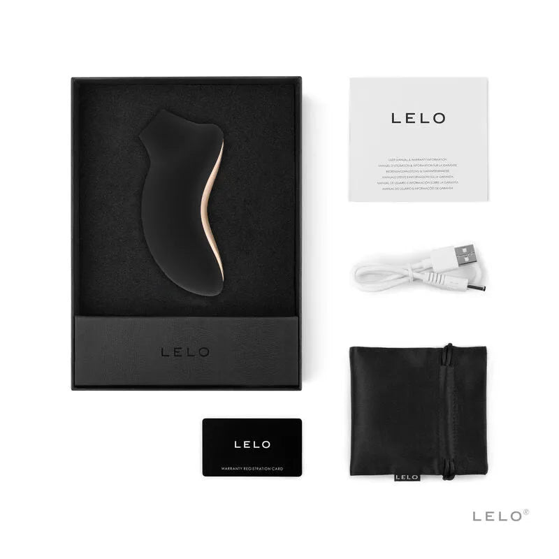 Stimulateur clitoridien sans contact Lelo Sona 2 Noir stimulation audacieuse silicone hypoallergénique portable rechargeable plaisir intensifié
