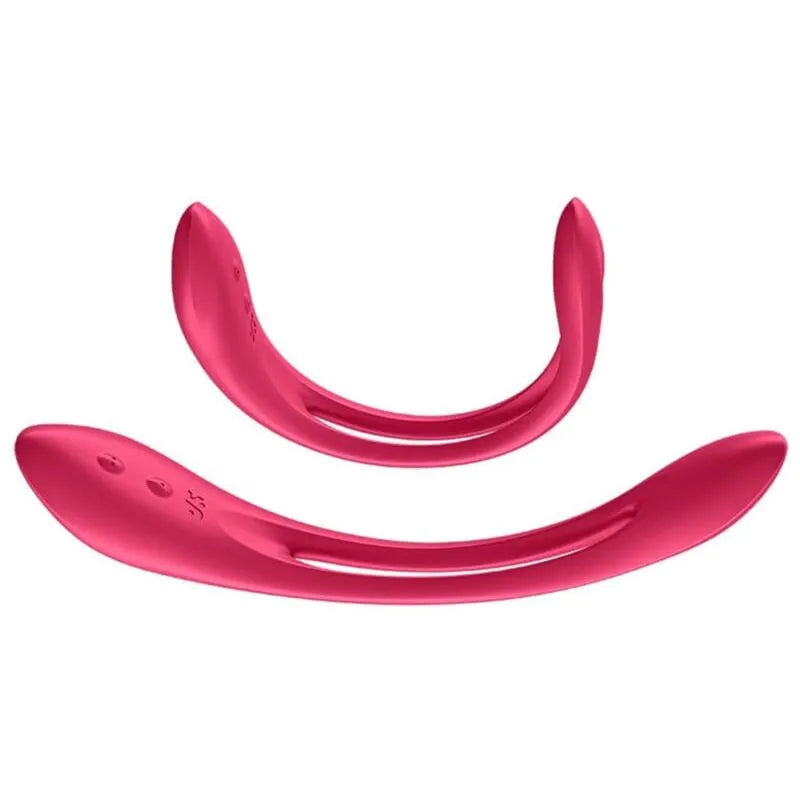 Vibromasseur multi-usage Satisfyer Elastic Joy Rouge stimulation clitoridienne périnéale tétanisationouple silicone médical