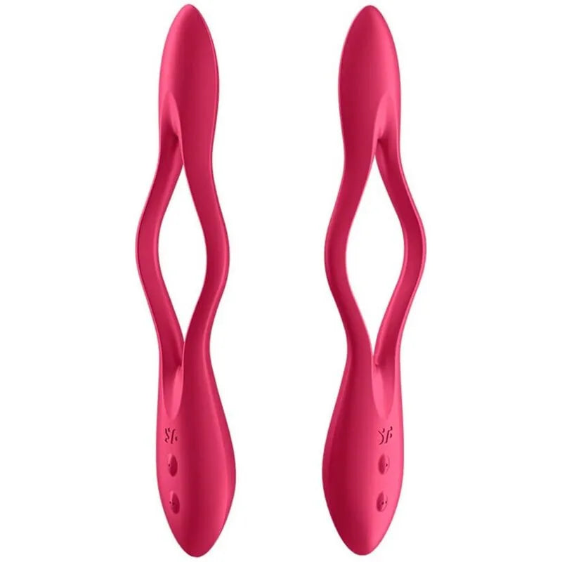 Vibromasseur multi-usage Satisfyer Elastic Joy Rouge stimulation clitoridienne périnéale tétanisationouple silicone médical