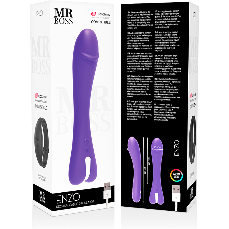 Vibromasseur Puissant Violet En Silicone Rechargeable