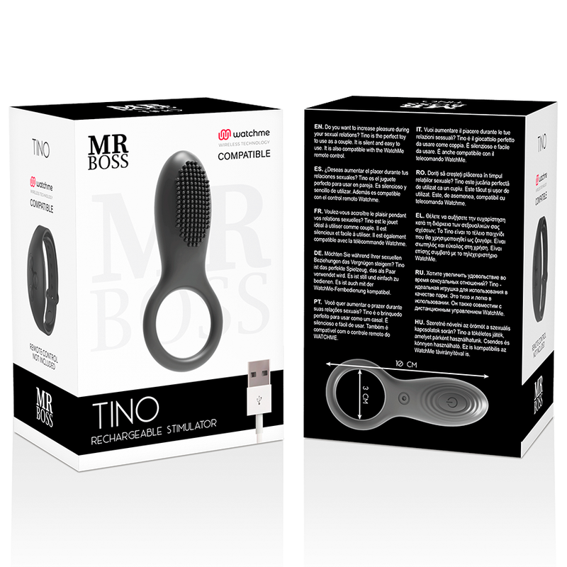 Cockring Vibrant Silicone Noir Rechargeable