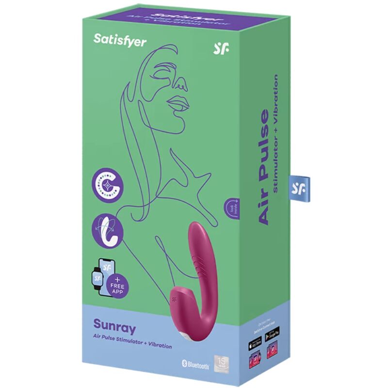 Satisfyer - Application Sunray Stimulateur Et Vibrateur Rouge