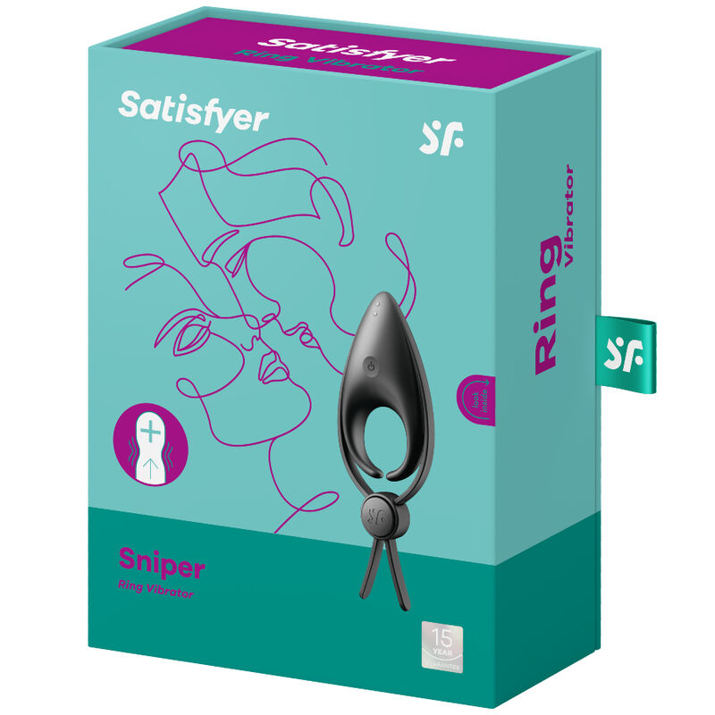 Satisfyer - Vibrateur  Anneau Sniper Noir