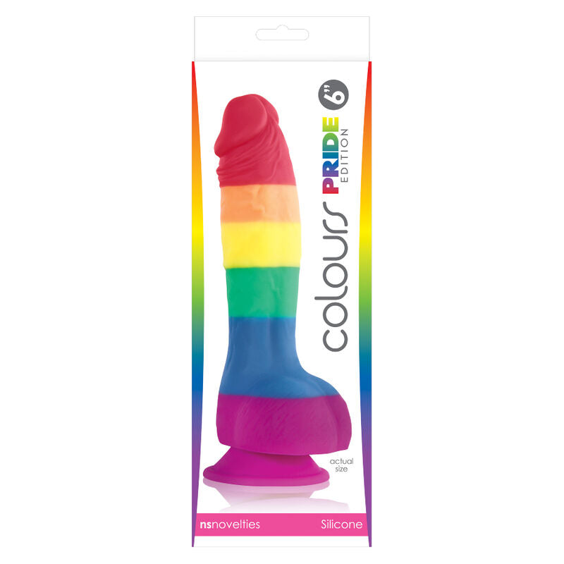 Gode En Silicone Arc-En-Ciel 6 Pouces