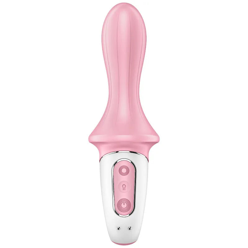 Vibrateur anal gonflable Satisfyer Air Pump Booty 5+ silicone rose application i OS Android stimulation personnalisée confortable durable