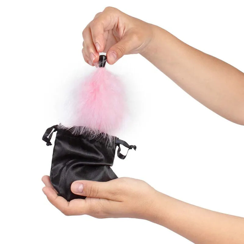 Poudre comestible dorée Secretplay, Fraise pétillante, Plumeau, Kit SENSORIEL pour érotisme et sensualité