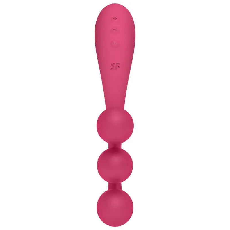 Vibrateur multi-tailles Satisfyer Tri Ball 1 rouge stimulation point G silicium hypoallergénique 15 ans garantie sextoy design moderne