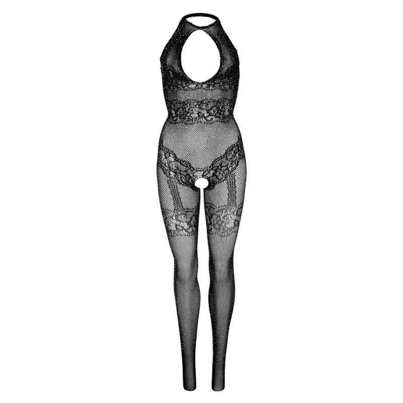 LEG AVENUE - BODYSTOCKING RÉSILLE SANS COUTURE - NOIR