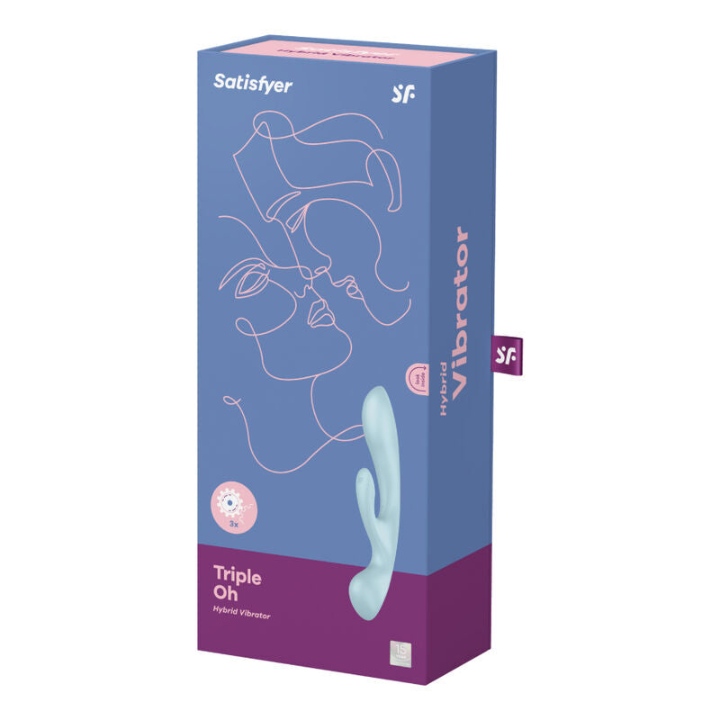 Satisfyer - Vibration Hybride Triple Oh Bleu