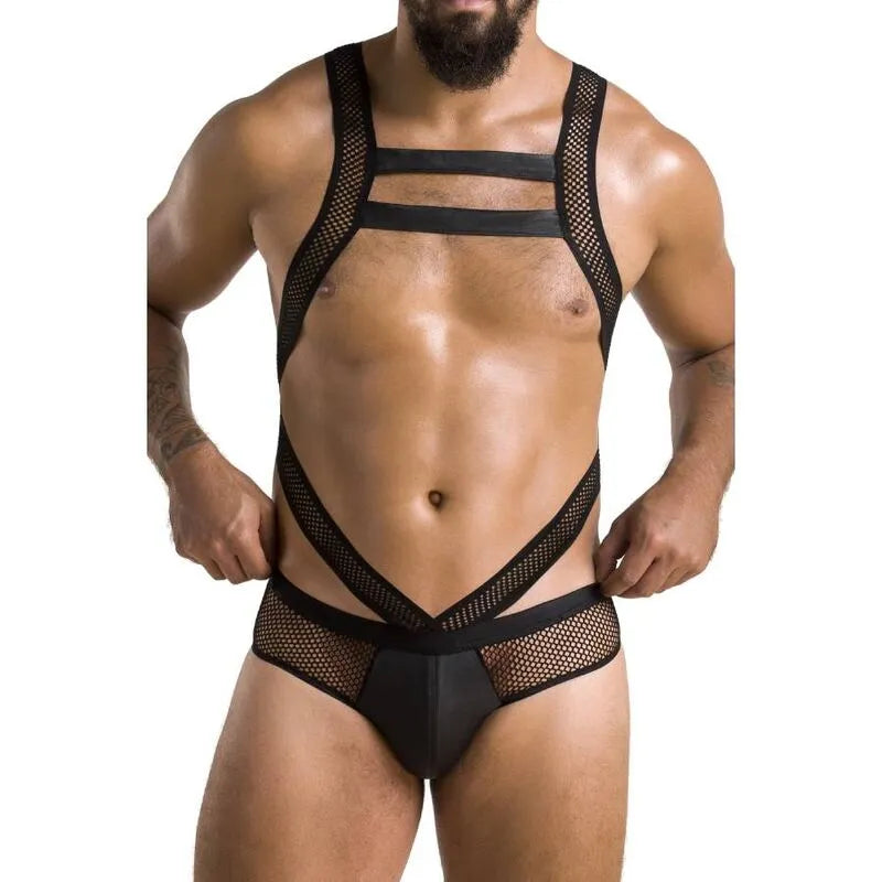 PASSION 045 BODY VICTOR NOIR LINGERIE POLYURÉTHANE POLYESTER CERTIFIÉ OEKOTEX FABRIQUÉ UE